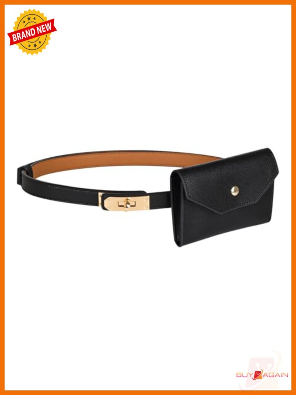 Women's Genuine Leather Belt with Classic Metal Buckle